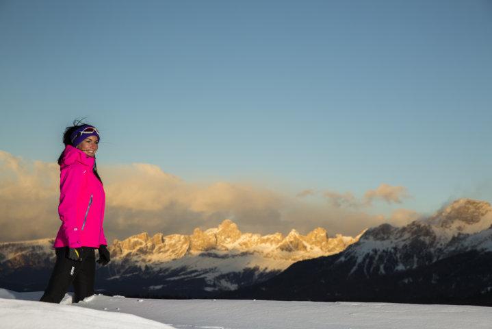 Cross country skiing and relax Cross country skiing and relax